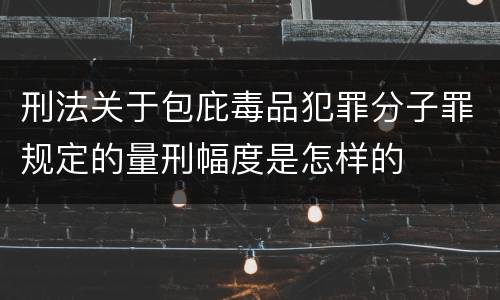 刑法关于包庇毒品犯罪分子罪规定的量刑幅度是怎样的