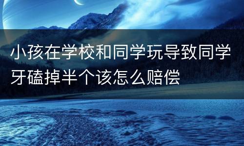 小孩在学校和同学玩导致同学牙磕掉半个该怎么赔偿