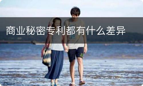 商业秘密专利都有什么差异