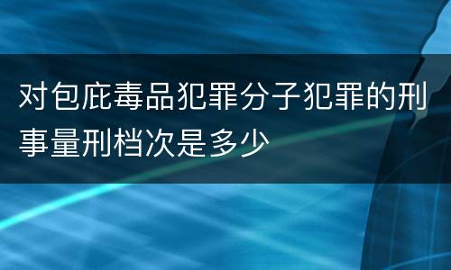 对包庇毒品犯罪分子犯罪的刑事量刑档次是多少