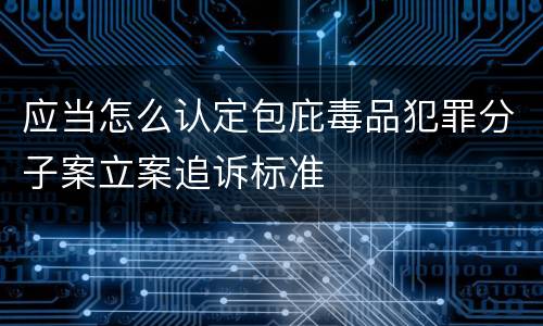 应当怎么认定包庇毒品犯罪分子案立案追诉标准