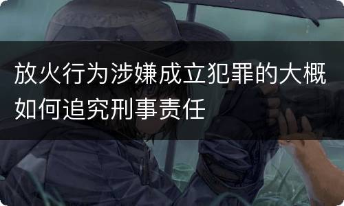放火行为涉嫌成立犯罪的大概如何追究刑事责任