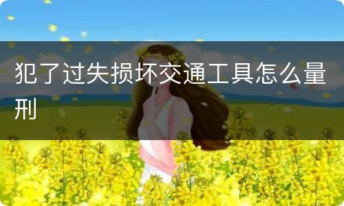 犯了过失损坏交通工具怎么量刑