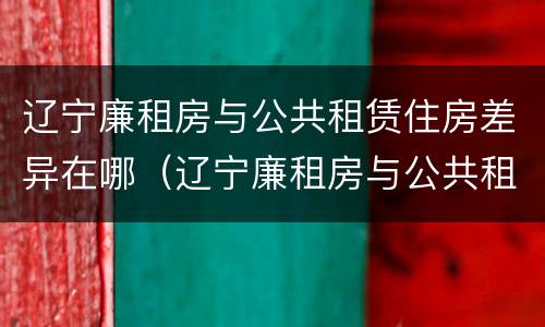 辽宁廉租房与公共租赁住房差异在哪（辽宁廉租房与公共租赁住房差异在哪查）