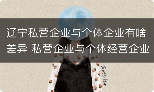 辽宁私营企业与个体企业有啥差异 私营企业与个体经营企业的区别