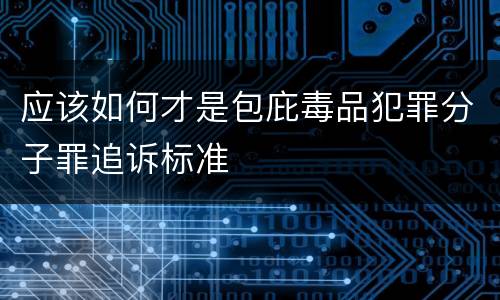 应该如何才是包庇毒品犯罪分子罪追诉标准