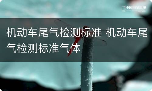 机动车尾气检测标准 机动车尾气检测标准气体