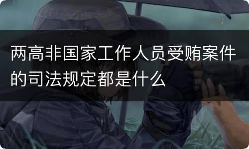 两高非国家工作人员受贿案件的司法规定都是什么