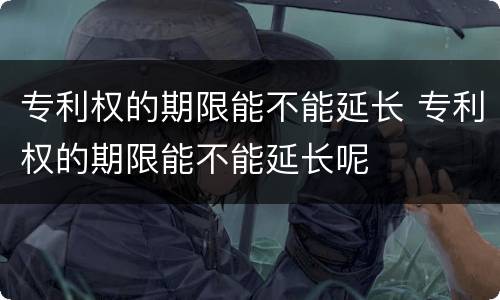 专利权的期限能不能延长 专利权的期限能不能延长呢