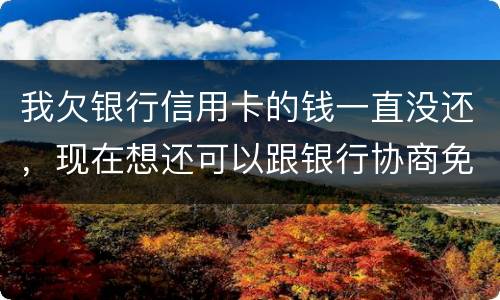 我欠银行信用卡的钱一直没还，现在想还可以跟银行协商免点利息和滞纳金吗