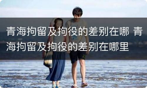 青海拘留及拘役的差别在哪 青海拘留及拘役的差别在哪里