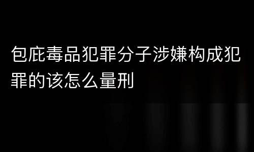 包庇毒品犯罪分子涉嫌构成犯罪的该怎么量刑