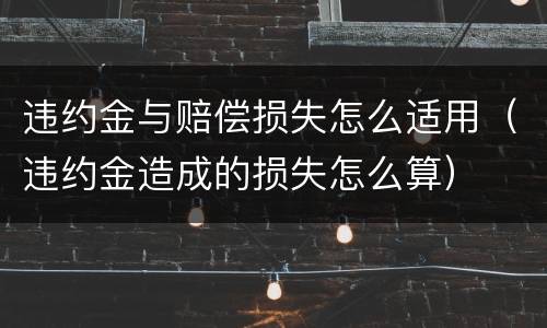 违约金与赔偿损失怎么适用（违约金造成的损失怎么算）