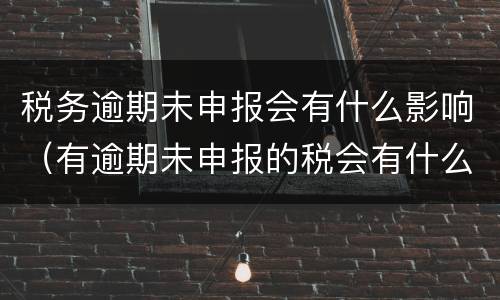 税务逾期未申报会有什么影响（有逾期未申报的税会有什么后果）