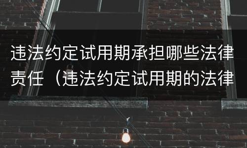 违法约定试用期承担哪些法律责任（违法约定试用期的法律后果是什么）