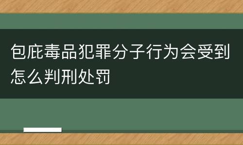 包庇毒品犯罪分子行为会受到怎么判刑处罚