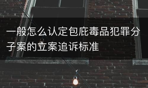 一般怎么认定包庇毒品犯罪分子案的立案追诉标准