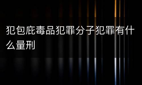 犯包庇毒品犯罪分子犯罪有什么量刑