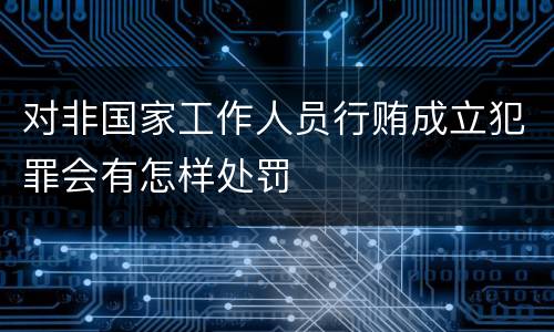 对非国家工作人员行贿成立犯罪会有怎样处罚