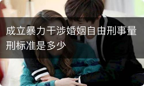 成立暴力干涉婚姻自由刑事量刑标准是多少