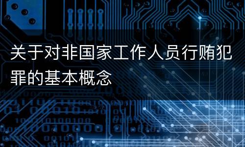 关于对非国家工作人员行贿犯罪的基本概念
