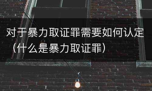 对于暴力取证罪需要如何认定（什么是暴力取证罪）
