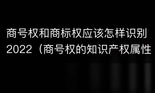 商号权和商标权应该怎样识别2022（商号权的知识产权属性）