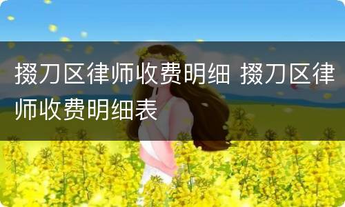 掇刀区律师收费明细 掇刀区律师收费明细表