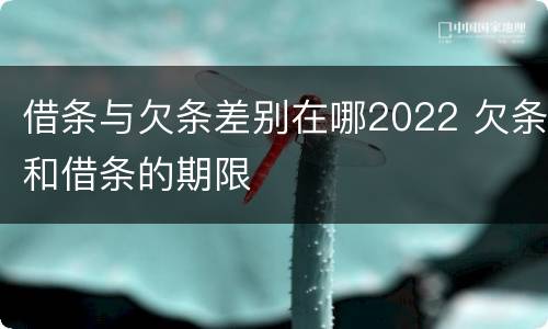 借条与欠条差别在哪2022 欠条和借条的期限