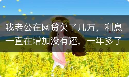 我老公在网贷欠了几万，利息一直在增加没有还，一年多了会怎么样