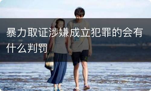 暴力取证涉嫌成立犯罪的会有什么判罚