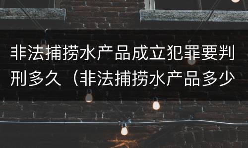 非法捕捞水产品成立犯罪要判刑多久（非法捕捞水产品多少可以判刑）