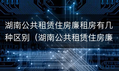 湖南公共租赁住房廉租房有几种区别（湖南公共租赁住房廉租房有几种区别）