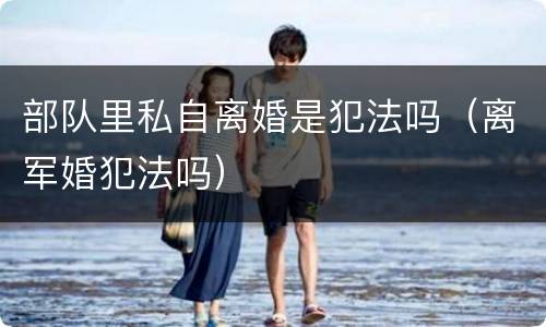 部队里私自离婚是犯法吗（离军婚犯法吗）