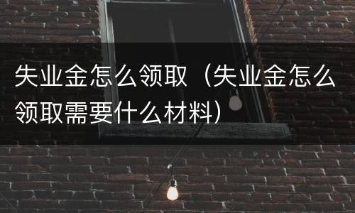 失业金怎么领取（失业金怎么领取需要什么材料）