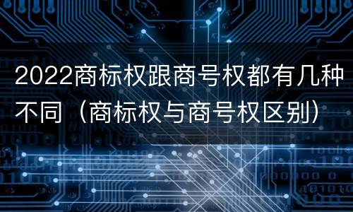 2022商标权跟商号权都有几种不同（商标权与商号权区别）