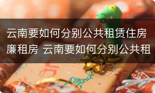 云南要如何分别公共租赁住房廉租房 云南要如何分别公共租赁住房廉租房呢