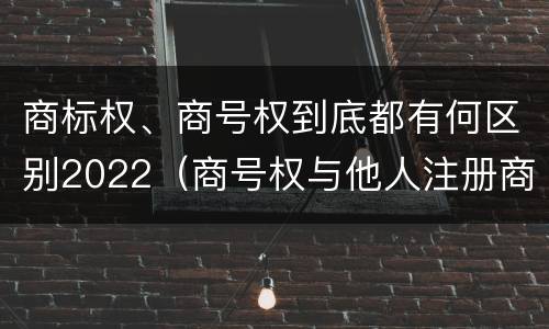 商标权、商号权到底都有何区别2022（商号权与他人注册商标专用权的冲突）