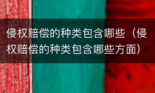 侵权赔偿的种类包含哪些（侵权赔偿的种类包含哪些方面）