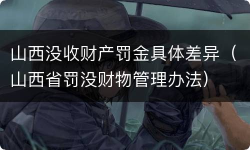山西没收财产罚金具体差异（山西省罚没财物管理办法）