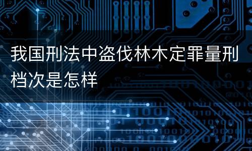 我国刑法中盗伐林木定罪量刑档次是怎样