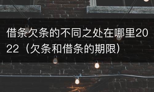 借条欠条的不同之处在哪里2022（欠条和借条的期限）