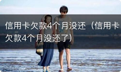 信用卡欠款4个月没还(信用卡欠款4个月没还了)
