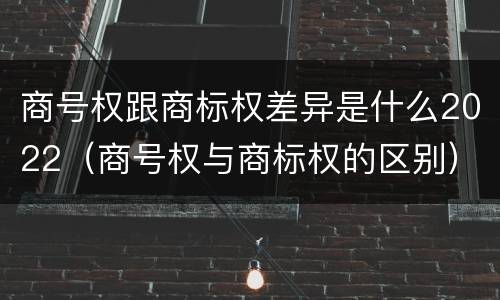 商号权跟商标权差异是什么2022（商号权与商标权的区别）