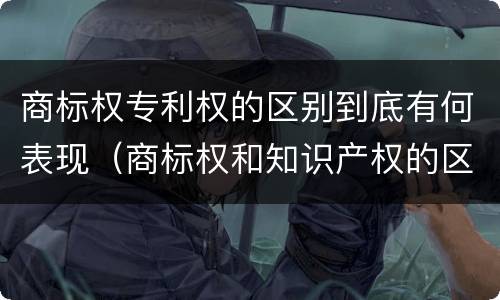 商标权专利权的区别到底有何表现（商标权和知识产权的区别）