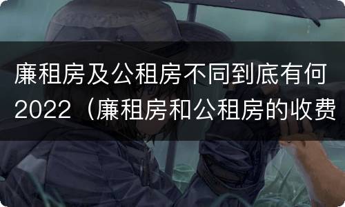 廉租房及公租房不同到底有何2022（廉租房和公租房的收费标准）