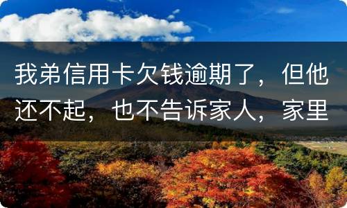 我弟信用卡欠钱逾期了，但他还不起，也不告诉家人，家里人能不经过他把钱还上吗
