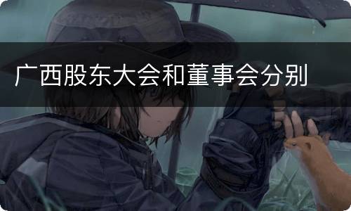 广西股东大会和董事会分别