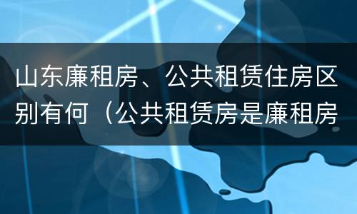 山东廉租房、公共租赁住房区别有何（公共租赁房是廉租房吗）