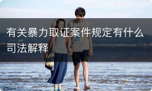 有关暴力取证案件规定有什么司法解释